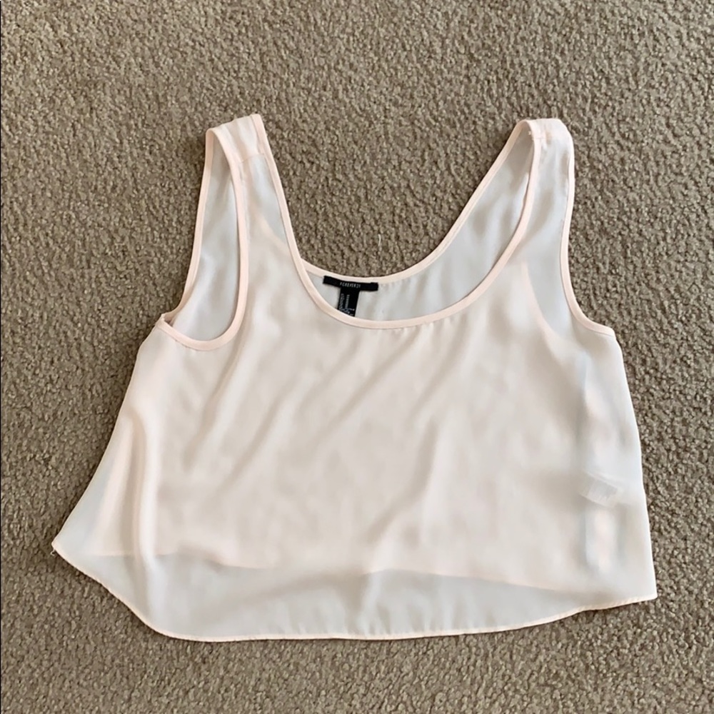 Forever 21 Sheer Chiffon Crop Top